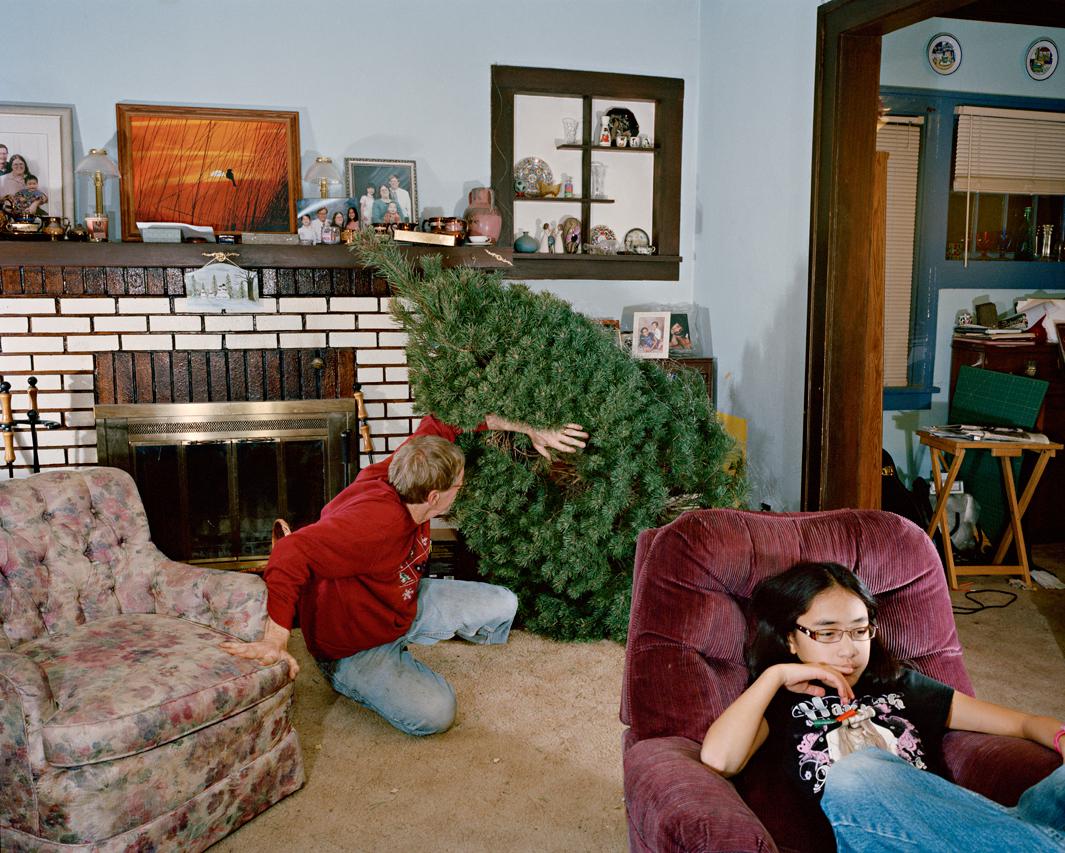 Max With Christmas Tree