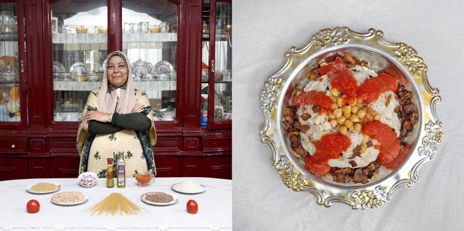 Fifi Makhmer, 62 years old - Cairo, Egypt– Kuoshry (pasta, rice and legumes pie)