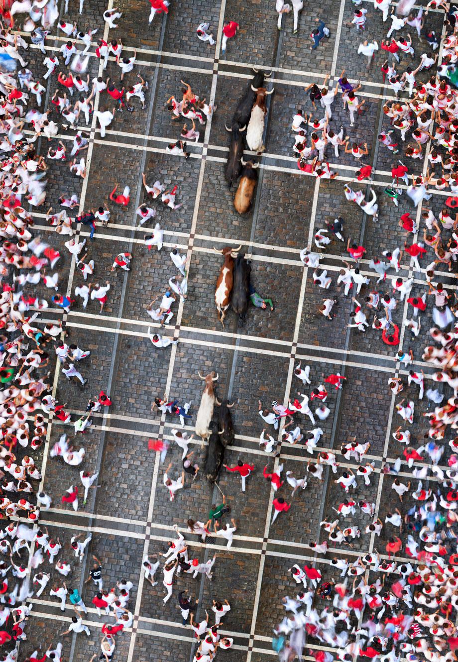 Running With the Bulls (2x12 min.), Pamplona, Spain.