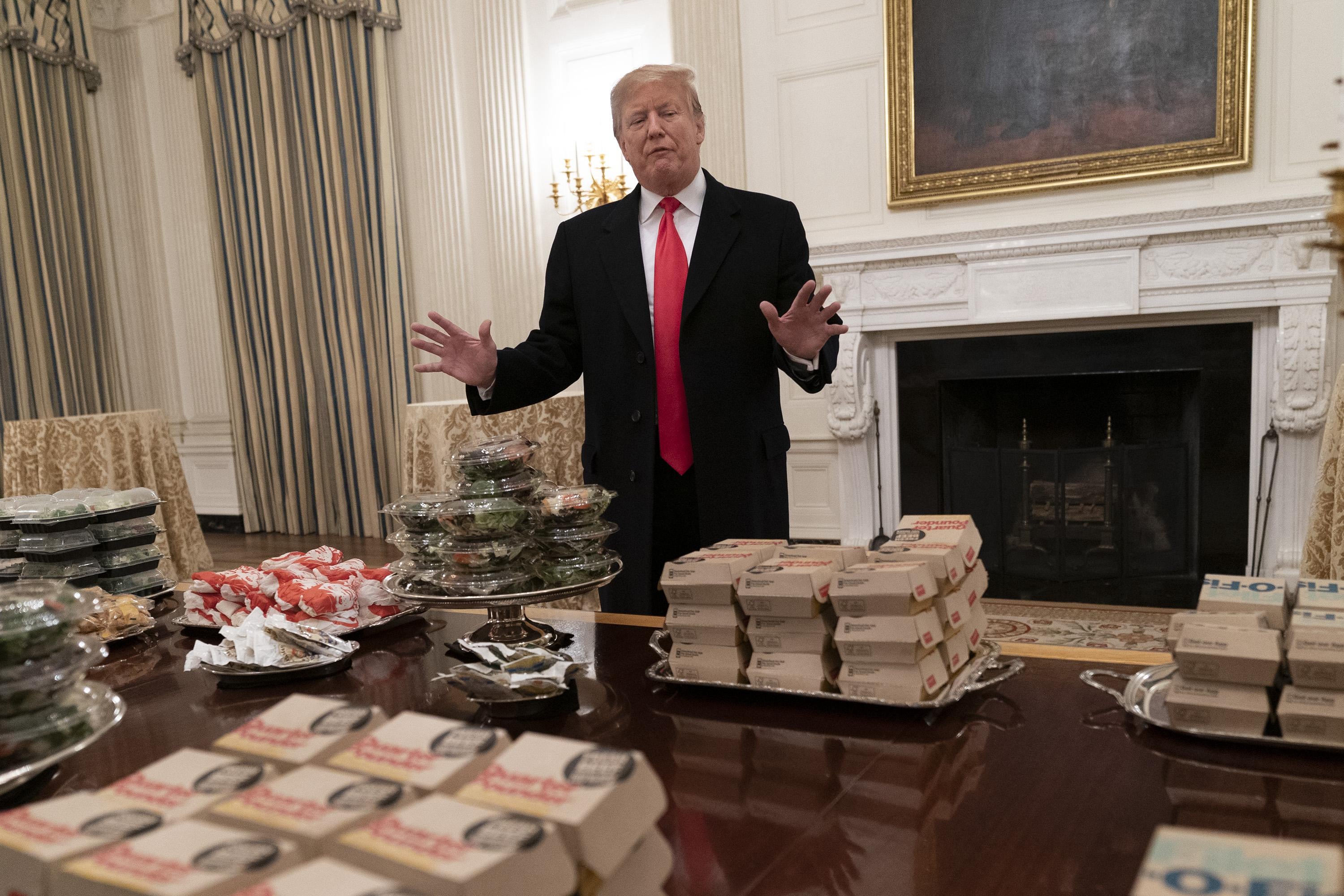 Trump and the burgers.