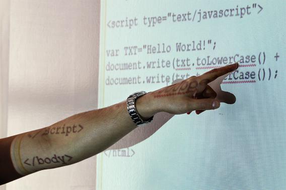 programming code tattoo