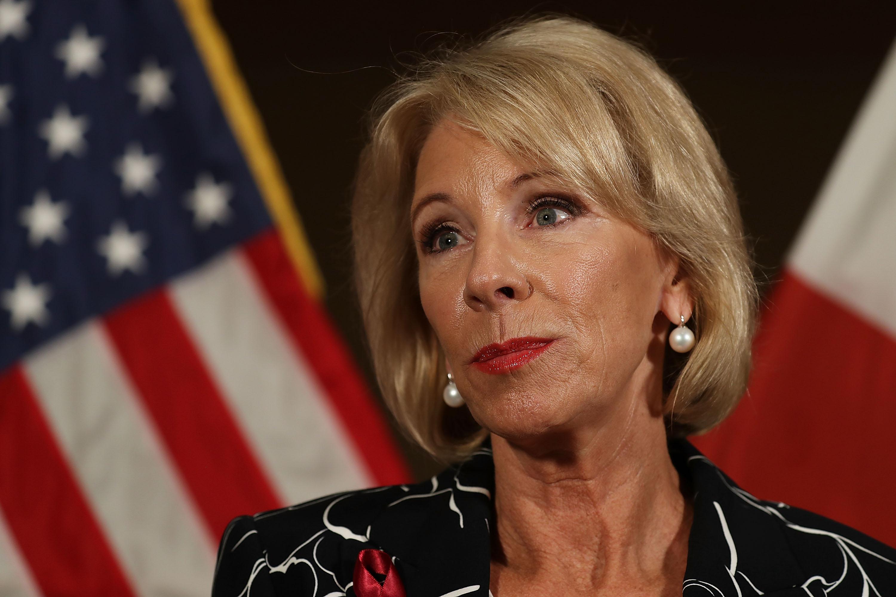 Education Secretary Betsy DeVos.