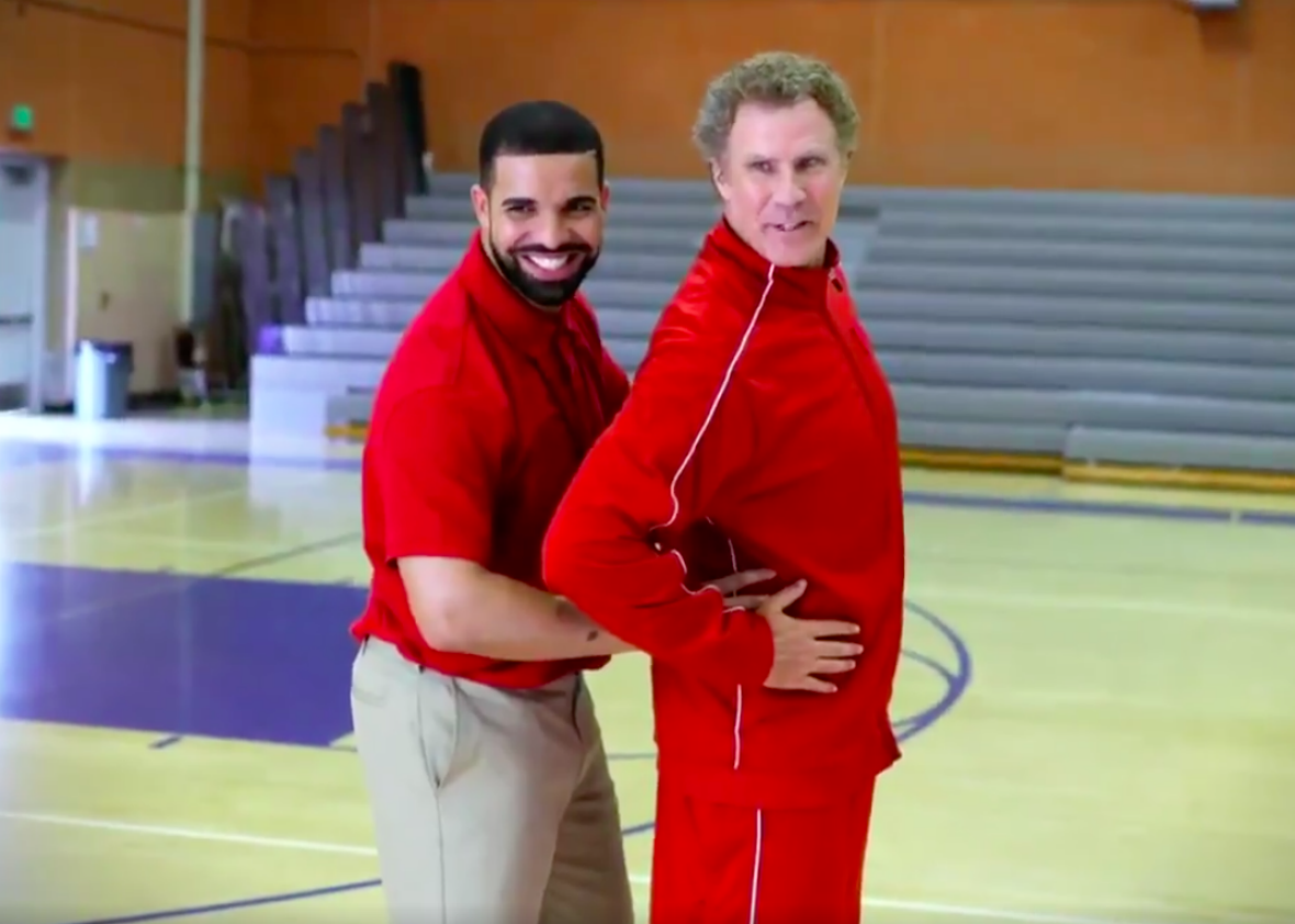 Drake and Will Ferrell are handshake coaches at the NBA Awards (VIDEO).