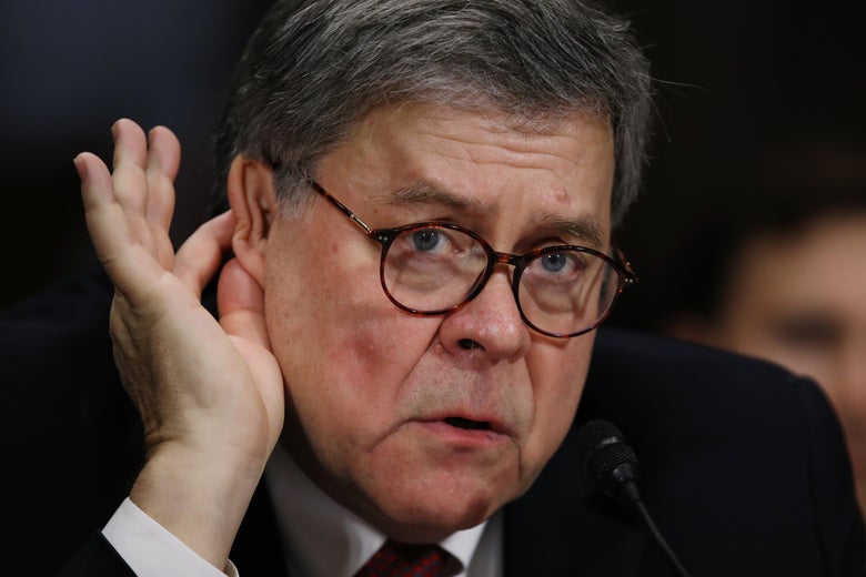 Attorney General Bill Barr testifies before the Senate Judiciary Committee May 1, 2019 in Washington, DC. 