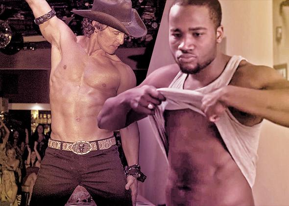 Matthew McConaughey in Magic Mike and Abraham Amkpa in Hard Times. 
