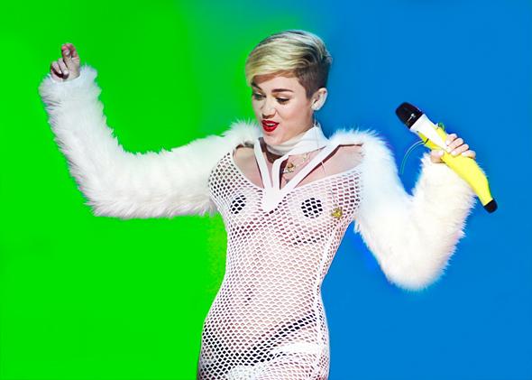 590px x 421px - Miley Cyrus' scanty outfits: Porn-inspired pop divas should ...