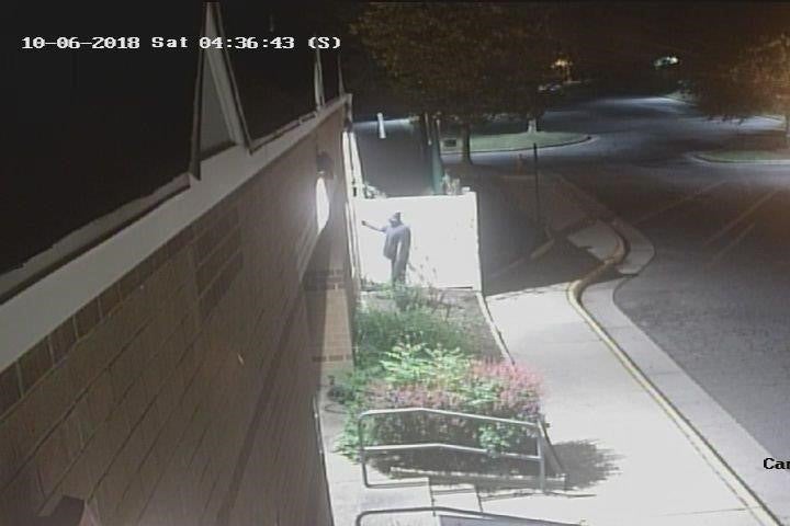 Spray Paint Vandalizes Surveillance Came, Stock Video