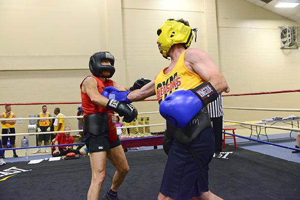 Scott and Seth fight on Day 3 at Gleason's Gym Camp 2014.