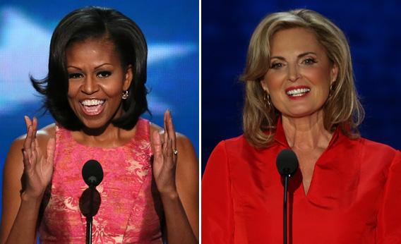 First lady Michelle Obama, Ann Romney wife of Republican presidential candidate