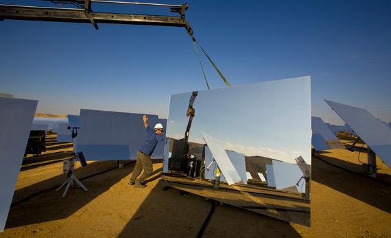 Moving solar panels.