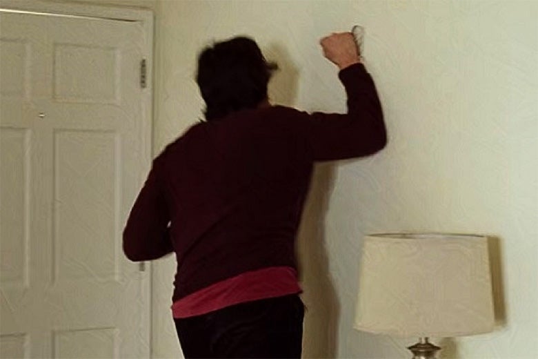 Adam Driver punching a wall in Marraige Story.