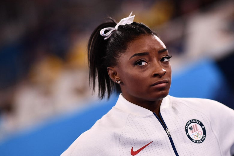 Simone Biles explains why she pulled out of team gymnastics final.