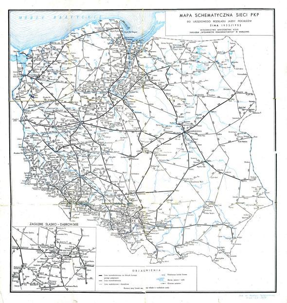 Polish railway map