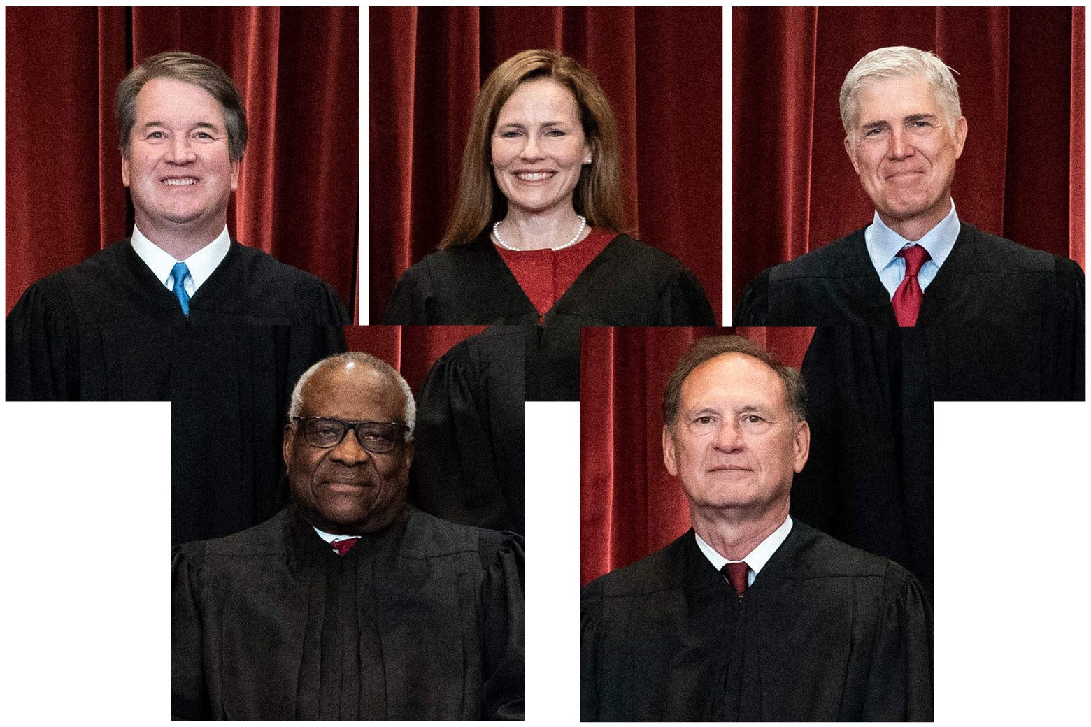 Photos of the five conservative justices