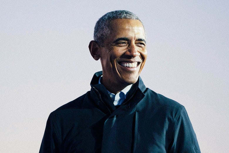 Barack Obama smiles.