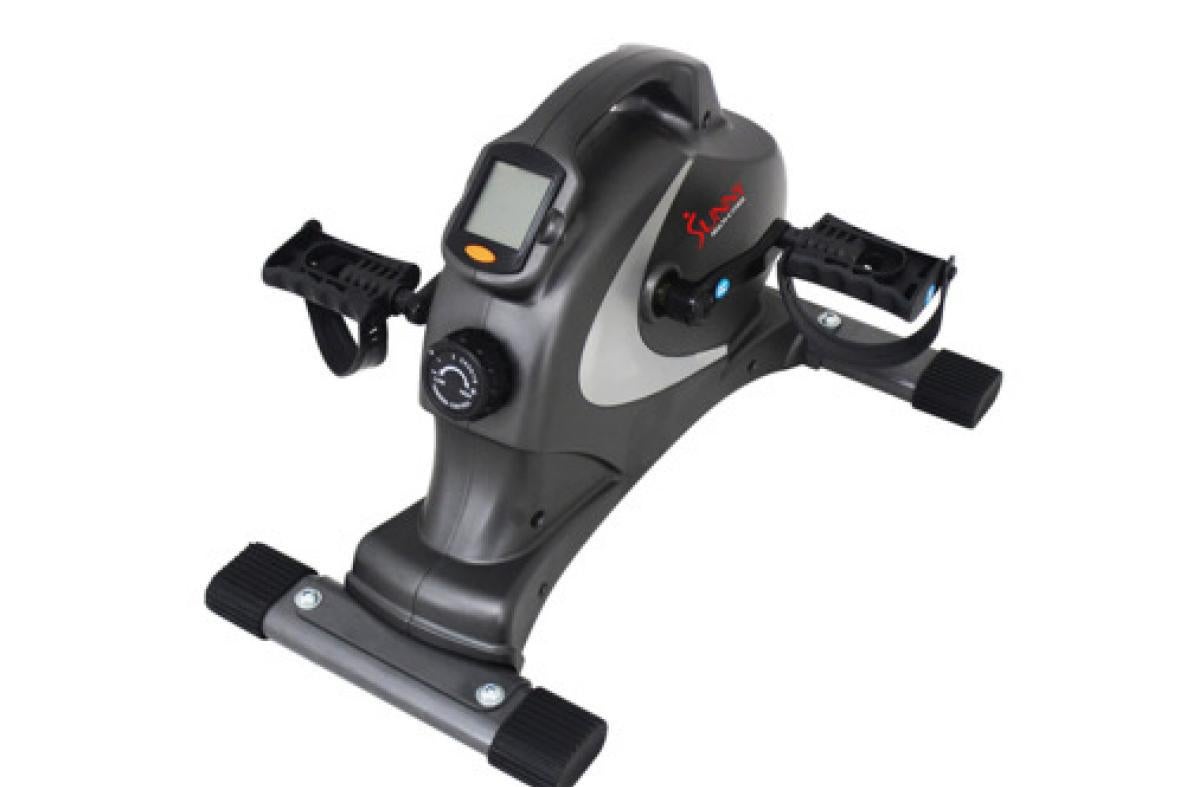 Sunny Health & Fitness SF-B0418 Magnetic Mini Exercise Bike, Gray