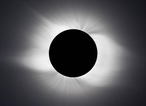 Solar eclipse over Novosibirsk, Russia in 2008