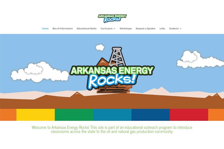 The title page of arkansasenergyrocks.com