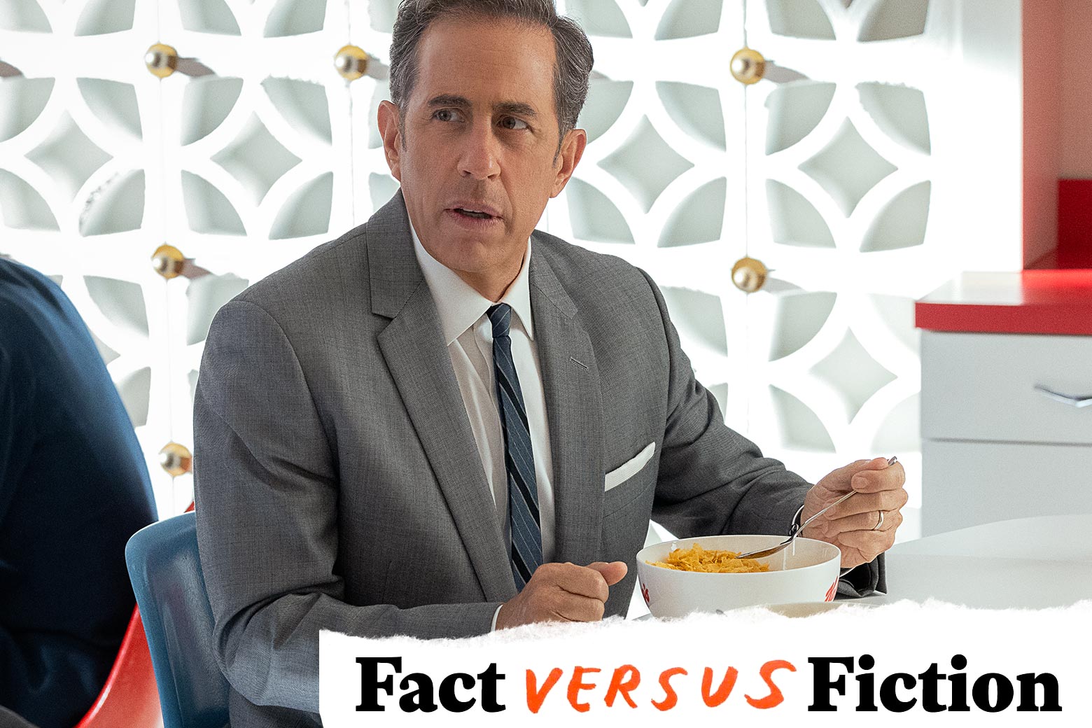 Jerry Seinfeld eats cereal.