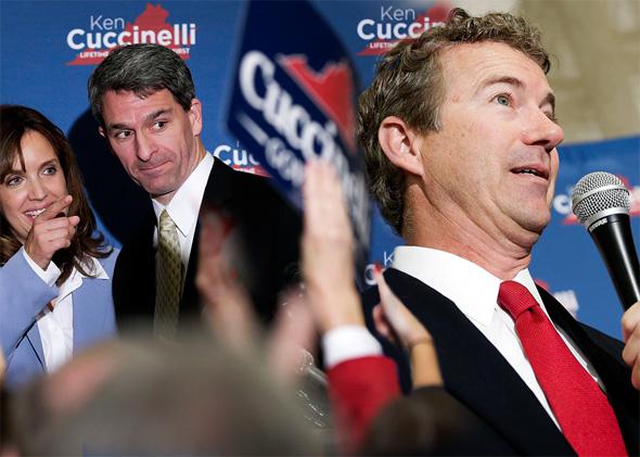 Rand Paul joins Ken Cuccinelli at campaign rally in Virginia