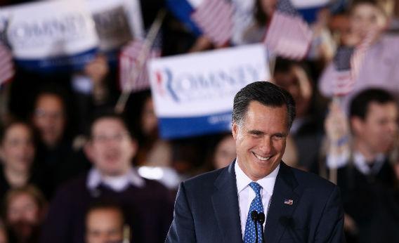 Mitt Romney campaigns. 