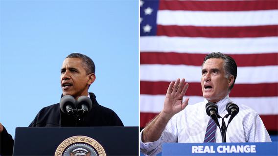 President Barack Obama in Concord, New Hampshire on Sunday and Gov. Mitt Romney on Monday in Fairfax, Virginia.