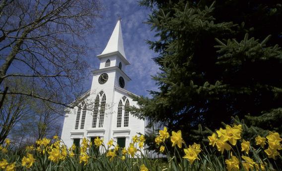A church building in Cape Cod, Massachusetts.