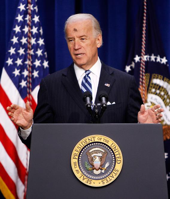 Joe Biden on Ash Wednesday 2010.