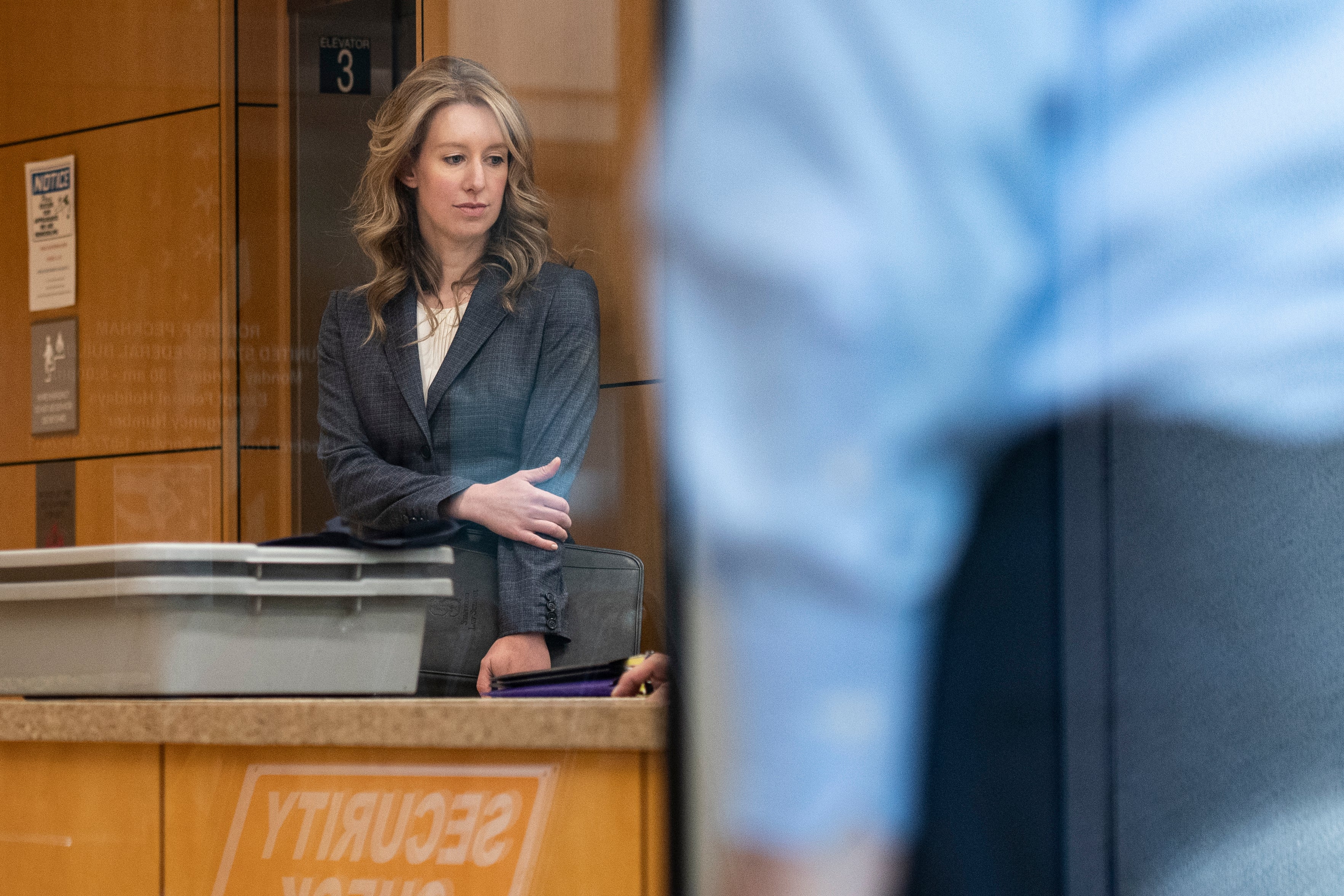 Elizabeth Holmes, founder and former CEO of Theranos, arrives for motion hearing at the U.S. District Court House in San Jose, California.