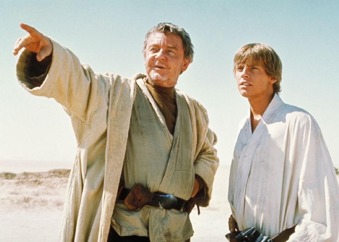 Uncle Owen, probably pointing Luke away from Tosche Station.