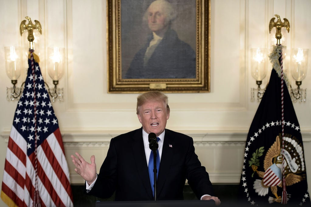 Iran deal: Trump out.