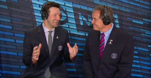 Tony Romo correctly predicts numerous NFL plays.