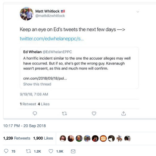A tweet that says "Keep an eye on Ed's tweets the next few days."