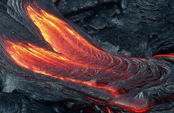 Hawaii volcano lava flow