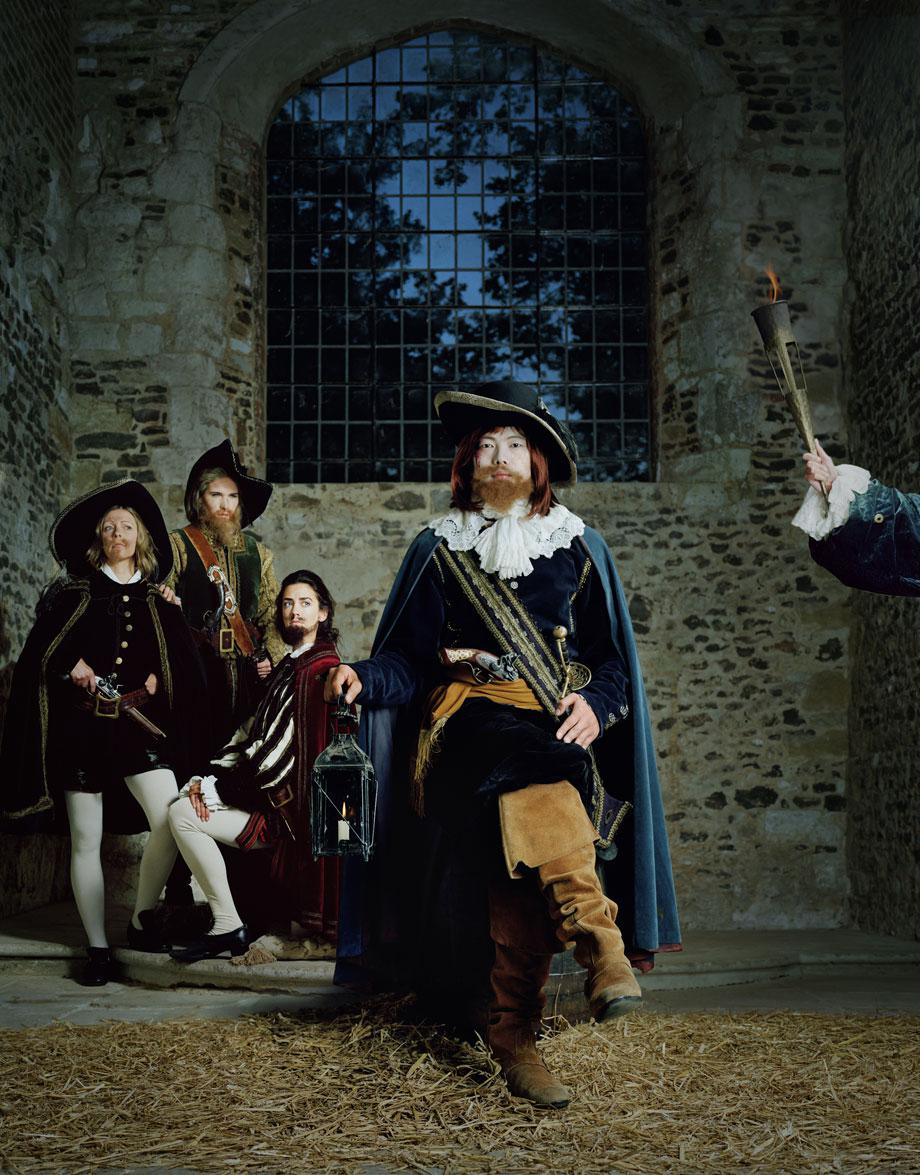 Existing in Costume. Guy Fawkes. 230x180 cm C-Print, 2012