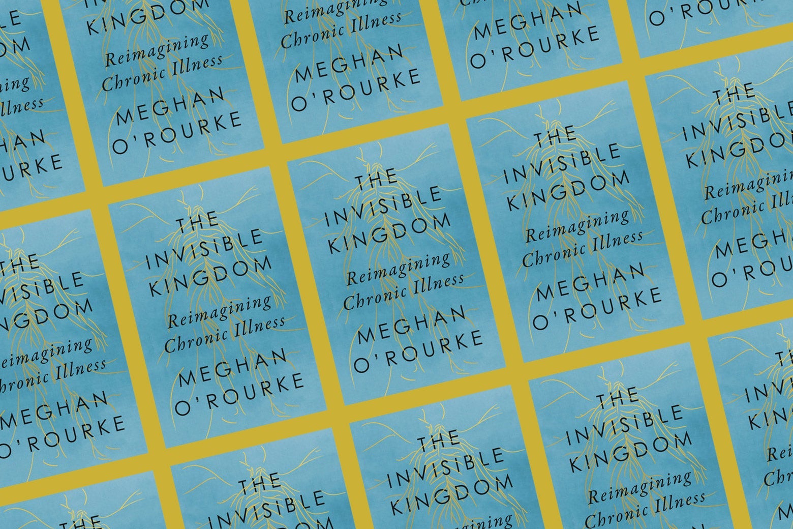 A grid of copies of the cover of The Invisible Kingdom