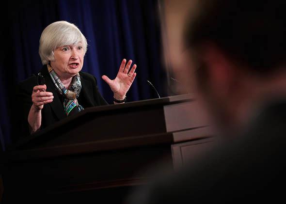 Federal Reserve Board Chair Janet Yellen arrives at a news conference March 19, 2014 at the Federal Reserve Board in Washington, DC. 