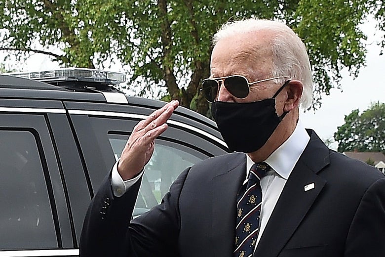 Joe Biden looked good in his mask.