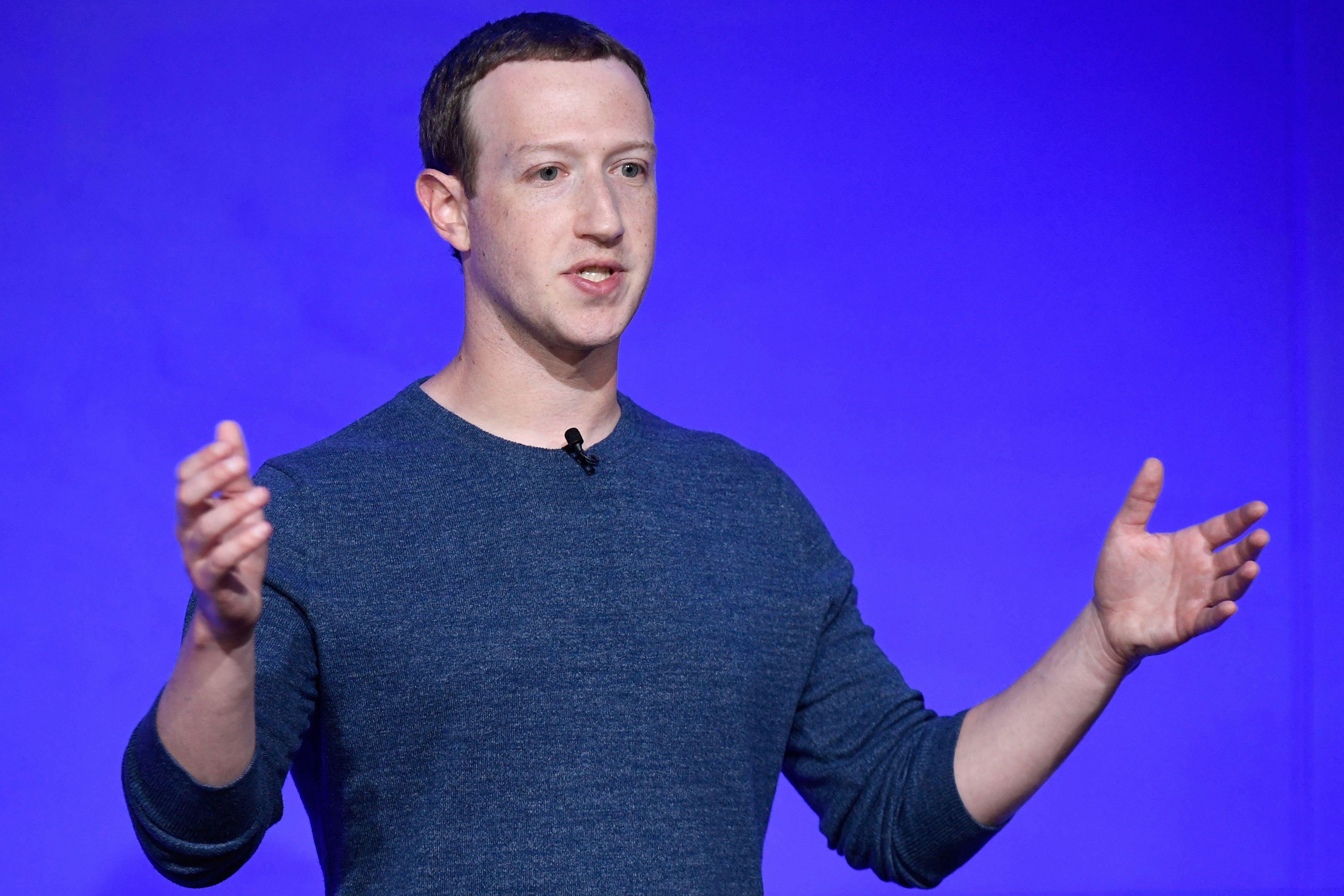 Facebook CEO Mark Zuckerberg speaks during a press conference on May 23, 2018. 