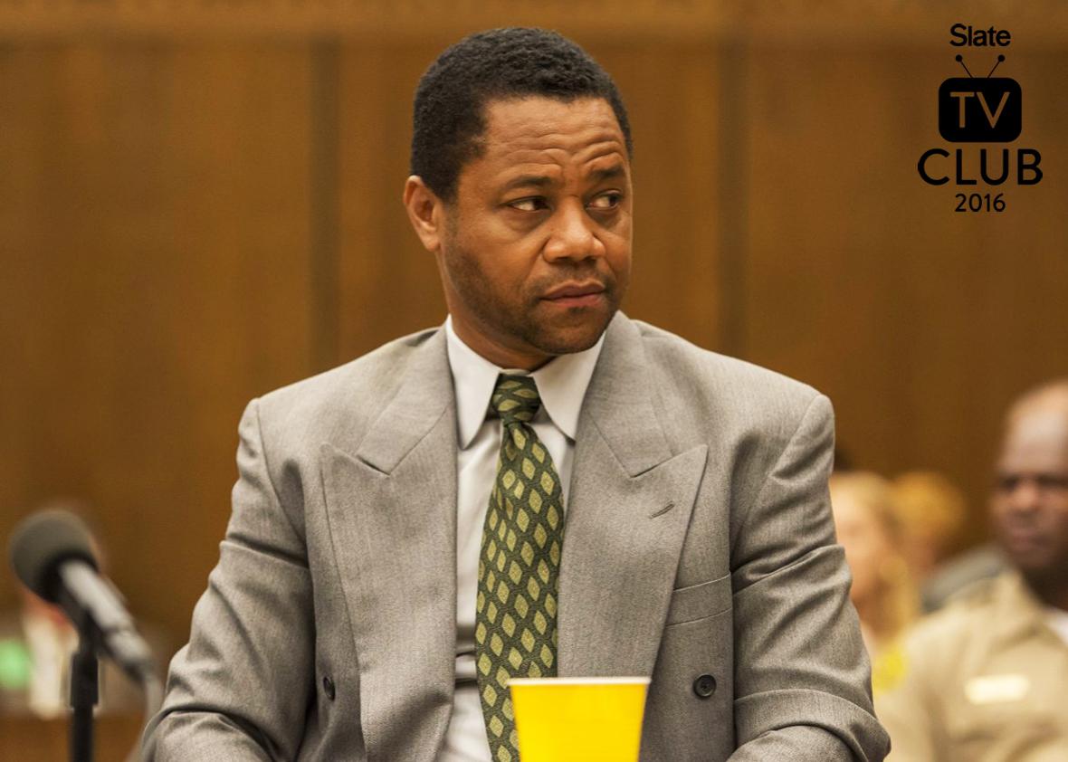 Cuba Gooding Jr. in The People v. O.J. Simpson: American Crime Story.