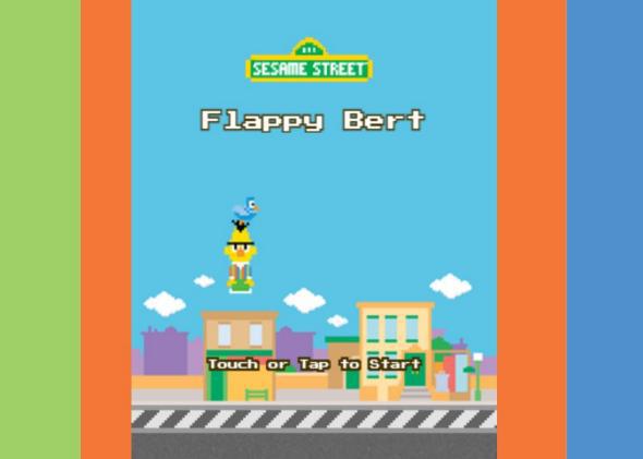 Sesame Street Flappy Bird game: Flappy Bert