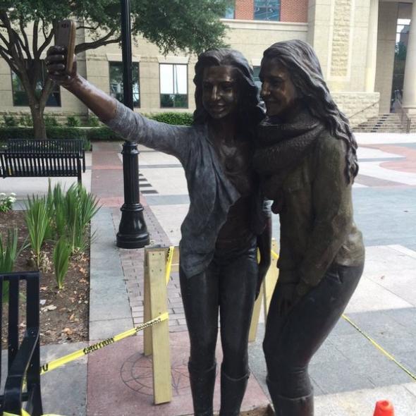 A defense of the bronze selfie statue in Sugar Land, TX.