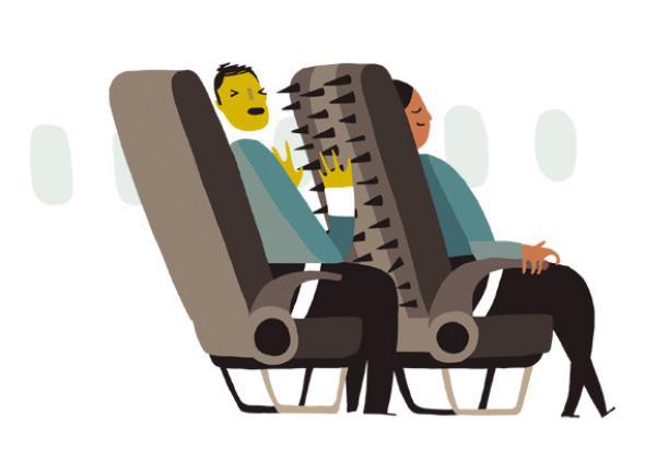 Reclining airplane seats are a terrible idea and should be banned. - Vimarsana News