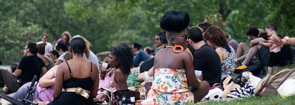 People at a park in Brooklyn during the summer of 2011.
