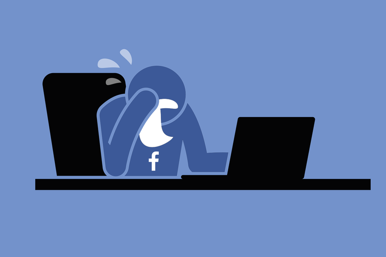 A sad Facebook wondering why a user hasn't logged on.