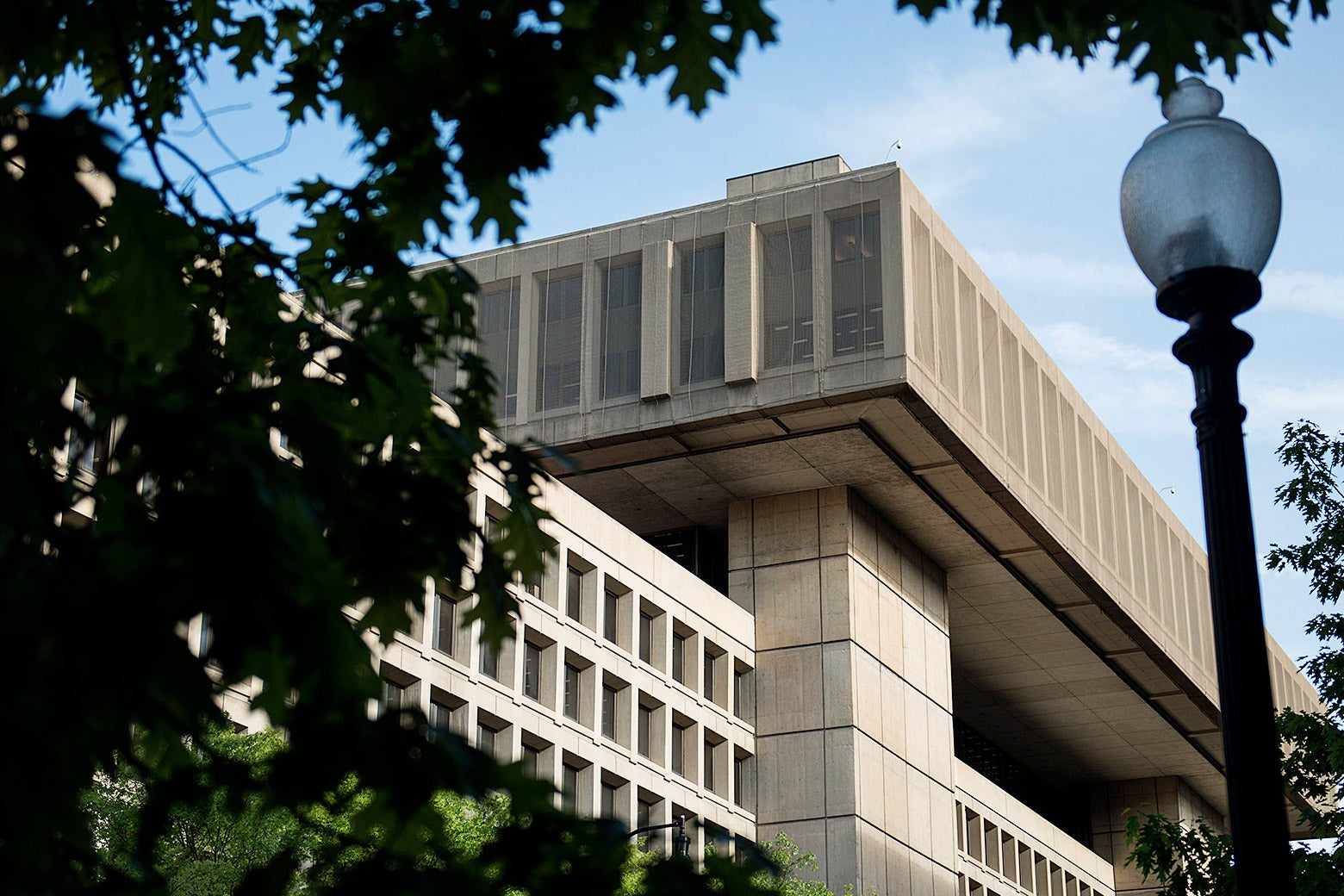 A view of the J. Edgar Hoover Building, the headquarters for the Federal Bureau of Investigation.