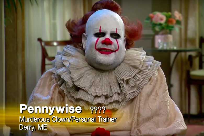 James Corden Dresses Up As Pennywise For An It Chapter Two The Bachelorette Mashup - pennywise sings a song roblox code