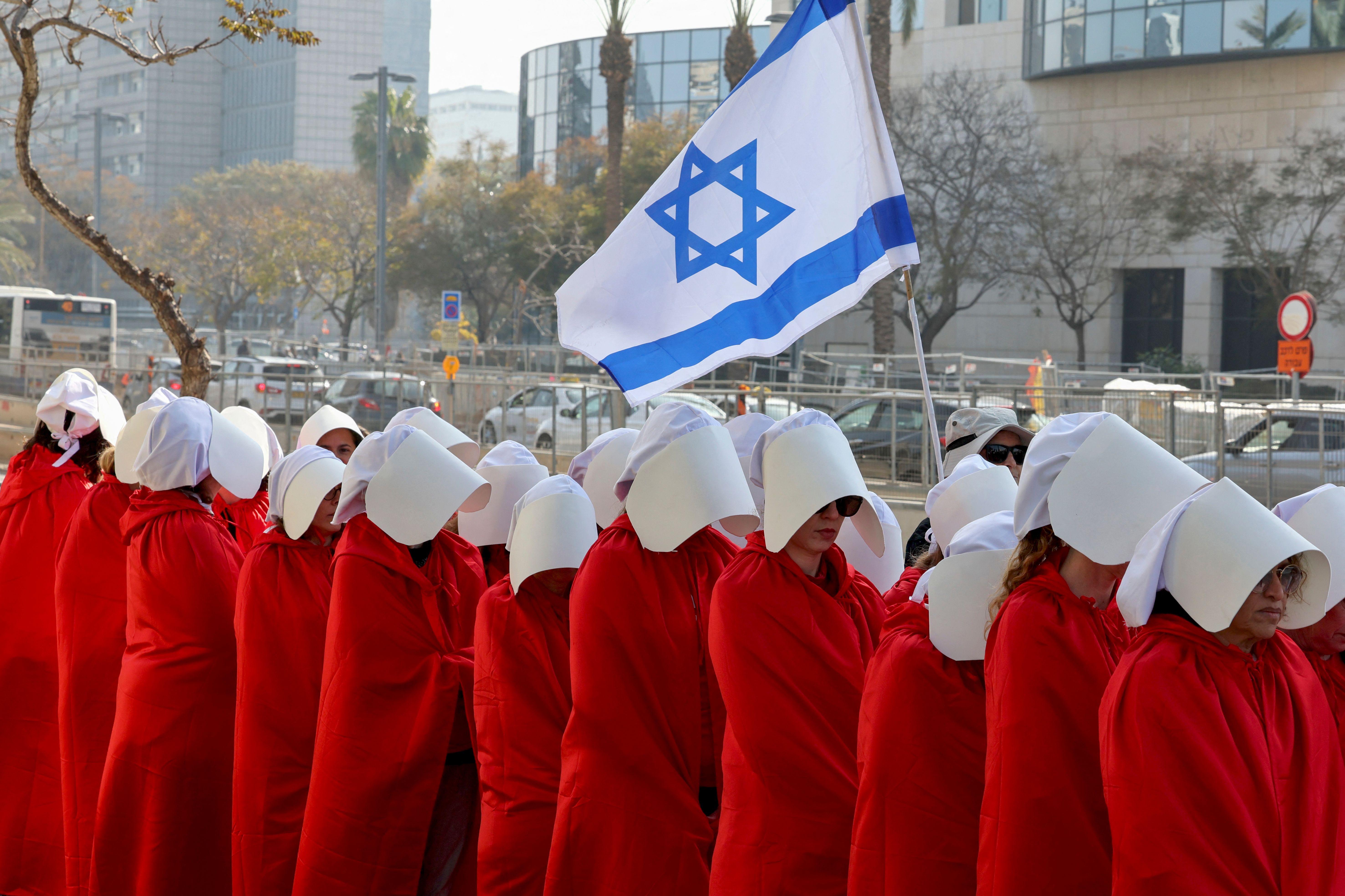 Israeli protests How women have found an effective path forward, as handmaids. photo