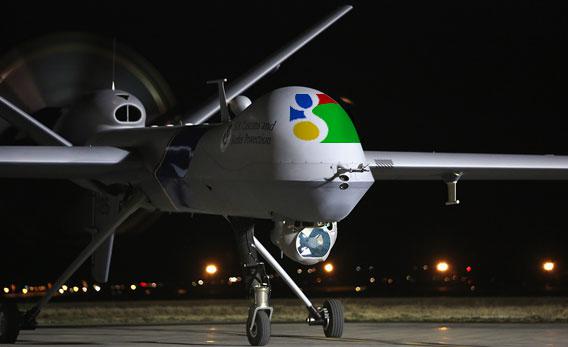 A Predator drone running Android 4.3 prepares for takeoff from Fort Huachuca in Sierra Vista, Arizona.