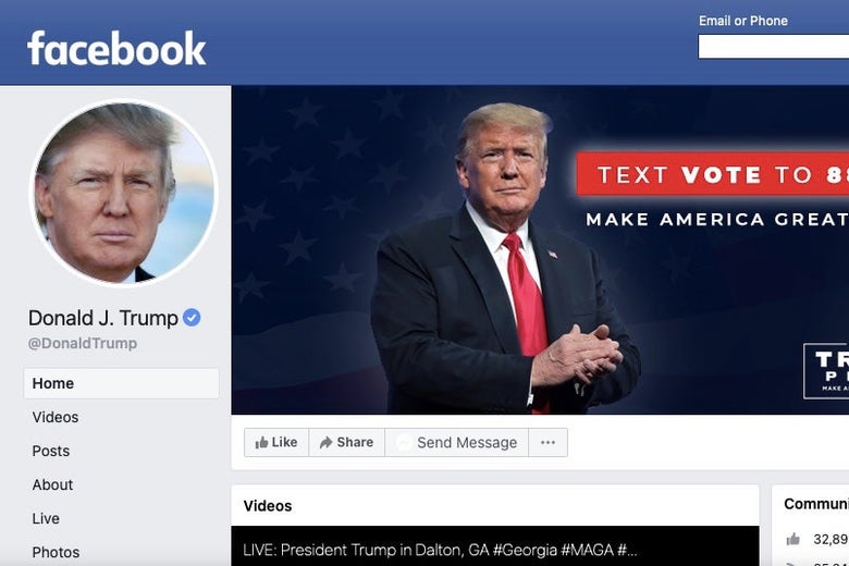 Trump's Facebook page